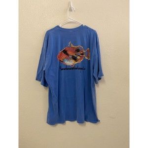 vintage crazy shirts blue hawaii humuhumunukunukuapuaa mens tshirt size 2XL